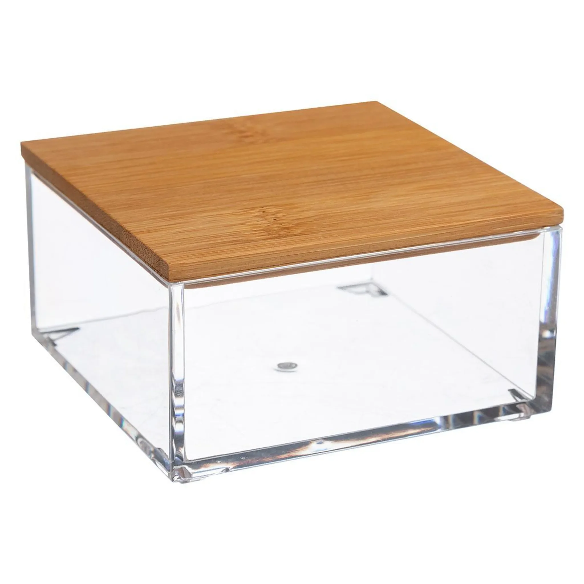 5five Simply Smart Kosmetik-Aufbewahrungsbox Selena Square mit Bambusdeckel